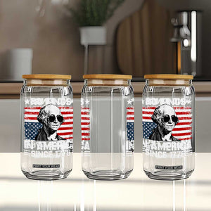 No Kings In America Since 1776 Glass Can George Washington US Flag Upside Down TS10 Print Your Wear