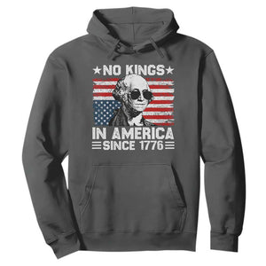 No Kings In America Since 1776 Hoodie George Washington US Flag Upside Down TS10 Dark Heather Print Your Wear