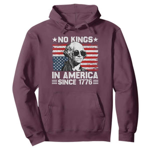 No Kings In America Since 1776 Hoodie George Washington US Flag Upside Down TS10 Maroon Print Your Wear