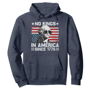 No Kings In America Since 1776 Hoodie George Washington US Flag Upside Down TS10 Navy Print Your Wear