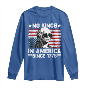 No Kings In America Since 1776 Long Sleeve Shirt George Washington US Flag Upside Down TS10 Royal Blue Print Your Wear