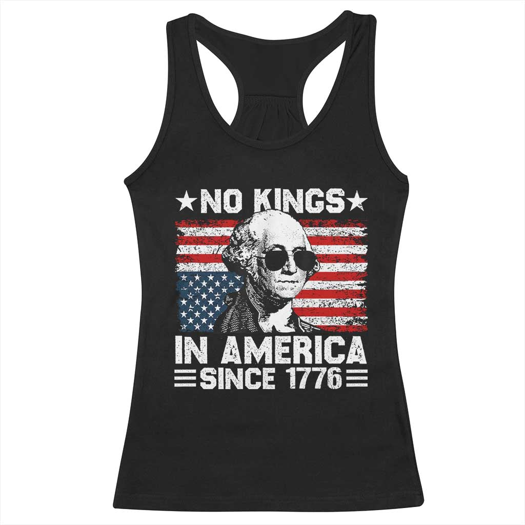 No Kings In America Since 1776 Racerback Tank Top George Washington US Flag Upside Down TS10 Black Print Your Wear