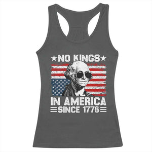 No Kings In America Since 1776 Racerback Tank Top George Washington US Flag Upside Down TS10 Dark Heather Print Your Wear