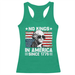 No Kings In America Since 1776 Racerback Tank Top George Washington US Flag Upside Down TS10 Irish Green Print Your Wear