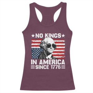No Kings In America Since 1776 Racerback Tank Top George Washington US Flag Upside Down TS10 Maroon Print Your Wear