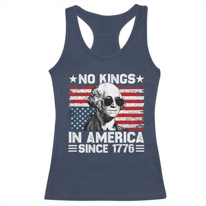 No Kings In America Since 1776 Racerback Tank Top George Washington US Flag Upside Down TS10 Navy Print Your Wear