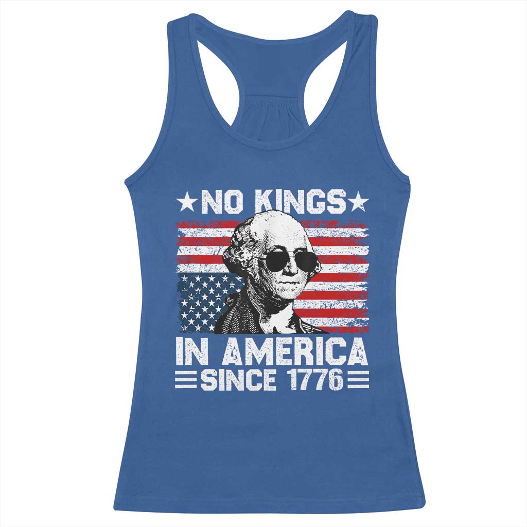 No Kings In America Since 1776 Racerback Tank Top George Washington US Flag Upside Down TS10 Royal Blue Print Your Wear