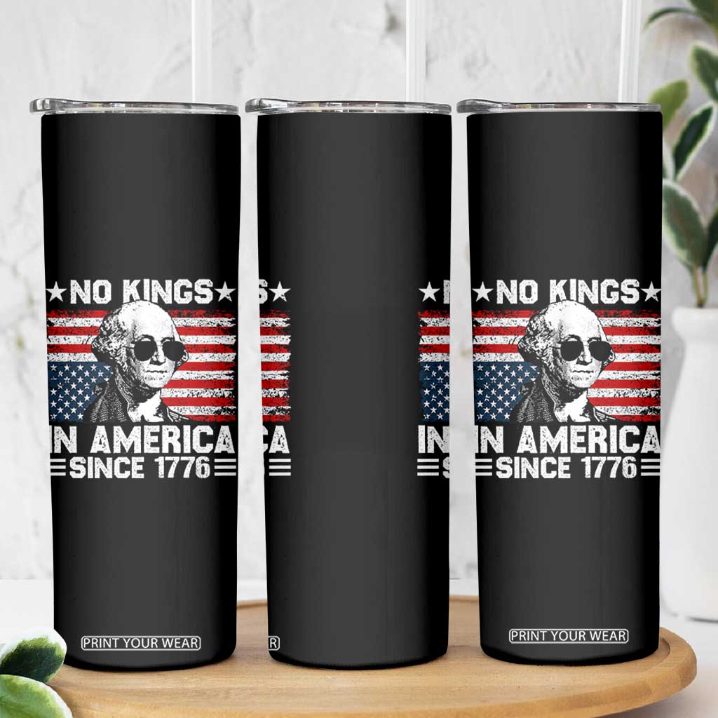 No Kings In America Since 1776 Skinny Tumbler George Washington US Flag Upside Down TS10 Print Your Wear