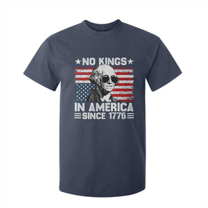No Kings In America Since 1776 T Shirt For Kid George Washington US Flag Upside Down TS10 Navy Print Your Wear