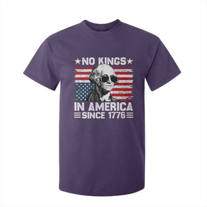 No Kings In America Since 1776 T Shirt For Kid George Washington US Flag Upside Down TS10 Purple Print Your Wear