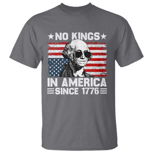 No Kings In America Since 1776 T Shirt George Washington US Flag Upside Down TS10 Charcoal Print Your Wear