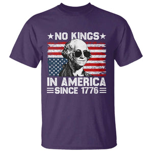 No Kings In America Since 1776 T Shirt George Washington US Flag Upside Down TS10 Purple Print Your Wear