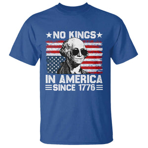 No Kings In America Since 1776 T Shirt George Washington US Flag Upside Down TS10 Royal Blue Print Your Wear