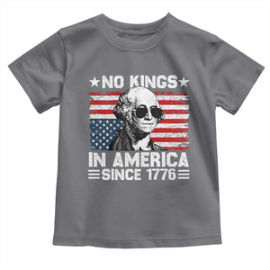 No Kings In America Since 1776 Toddler T Shirt George Washington US Flag Upside Down TS10 Charcoal Print Your Wear