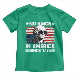 No Kings In America Since 1776 Toddler T Shirt George Washington US Flag Upside Down TS10 Irish Green Print Your Wear
