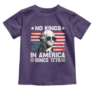 No Kings In America Since 1776 Toddler T Shirt George Washington US Flag Upside Down TS10 Purple Print Your Wear