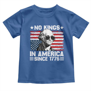 No Kings In America Since 1776 Toddler T Shirt George Washington US Flag Upside Down TS10 Royal Blue Print Your Wear