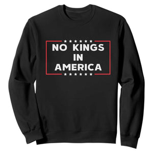 No Kings In America Sweatshirt Stars Stripes TS11 Black Print Your Wear