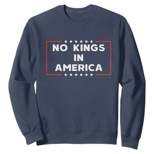 No Kings In America Sweatshirt Stars Stripes TS11 Navy Print Your Wear