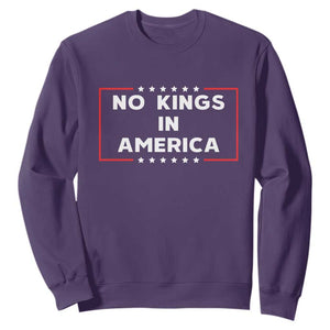 No Kings In America Sweatshirt Stars Stripes TS11 Purple Print Your Wear