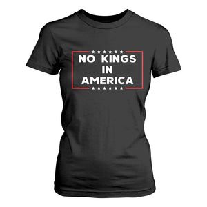 No Kings In America T Shirt For Women Stars Stripes TS11 Black Print Your Wear