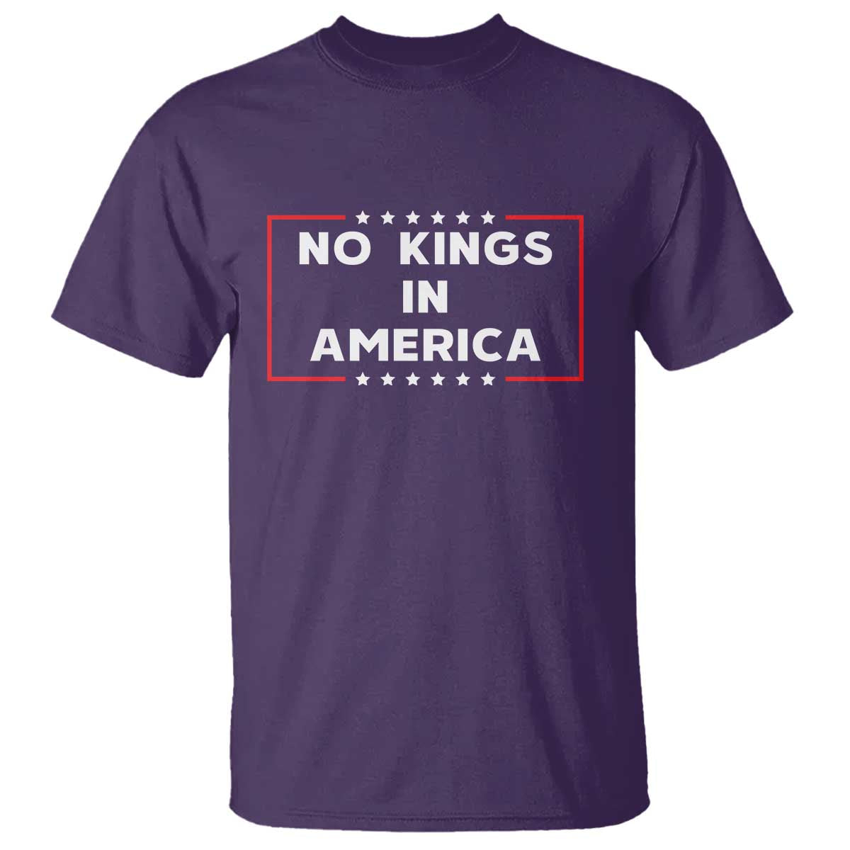 No Kings In America T Shirt Stars Stripes TS11 Purple Print Your Wear