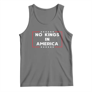 No Kings In America Tank Top Stars Stripes TS11 Black Heather Print Your Wear