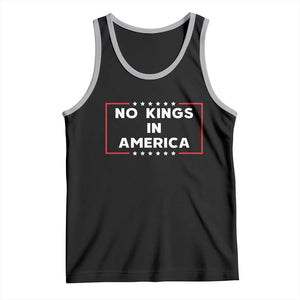 No Kings In America Tank Top Stars Stripes TS11 Black Athletic Heather Print Your Wear