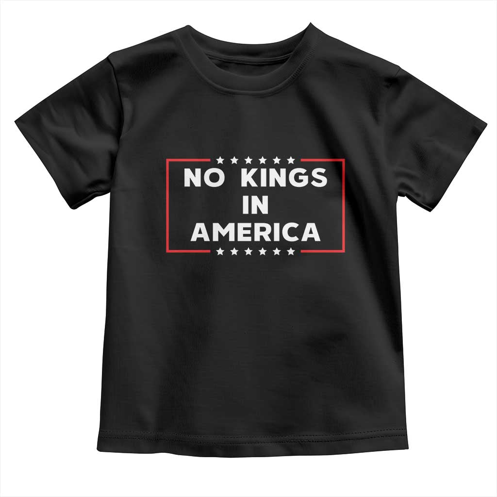 No Kings In America Toddler T Shirt Stars Stripes TS11 Black Print Your Wear
