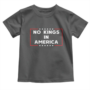 No Kings In America Toddler T Shirt Stars Stripes TS11 Dark Heather Print Your Wear