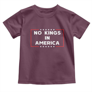 No Kings In America Toddler T Shirt Stars Stripes TS11 Maroon Print Your Wear