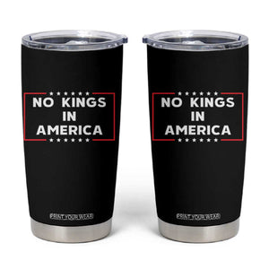 No Kings In America Tumbler Cup Stars Stripes TS11 Black Print Your Wear