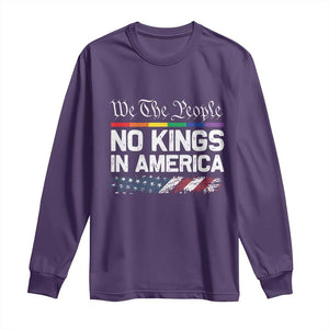 No Kings In America We The People Long Sleeve Shirt LGBTQ Pride American Flag Political TS11 Purple Print Your Wear