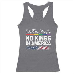 No Kings In America We The People Racerback Tank Top LGBTQ Pride American Flag Political TS11 Charcoal Print Your Wear