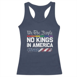 No Kings In America We The People Racerback Tank Top LGBTQ Pride American Flag Political TS11 Navy Print Your Wear