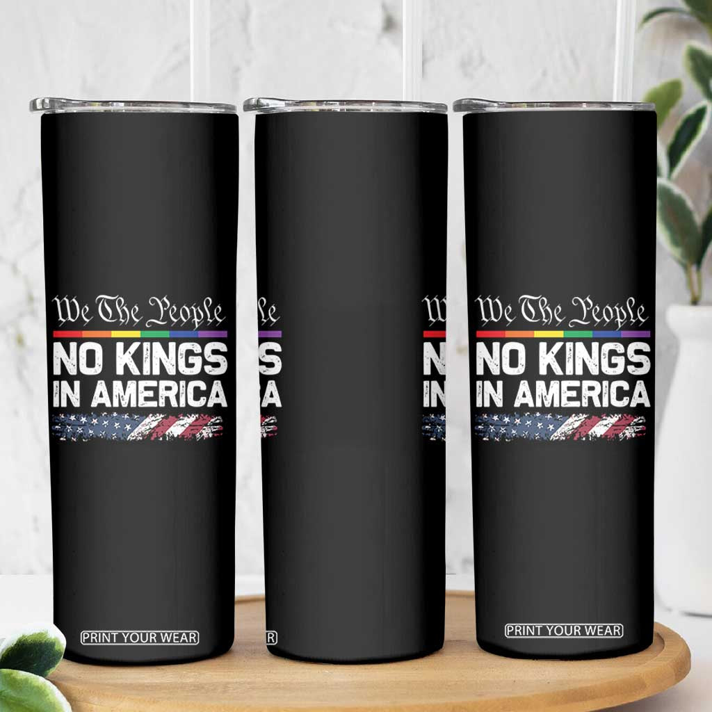 No Kings In America We The People Skinny Tumbler LGBTQ Pride American Flag Political TS11 Print Your Wear