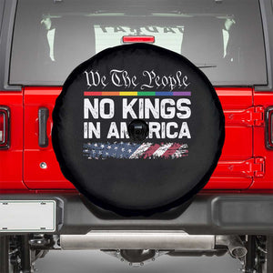 No Kings In America We The People Spare Tire Cover LGBTQ Pride American Flag Political TS11 Black Print Your Wear