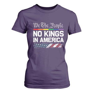 No Kings In America We The People T Shirt For Women LGBTQ Pride American Flag Political TS11 Purple Print Your Wear