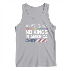 No Kings In America We The People Tank Top LGBTQ Pride American Flag Political TS11 Athletic Heather Print Your Wear