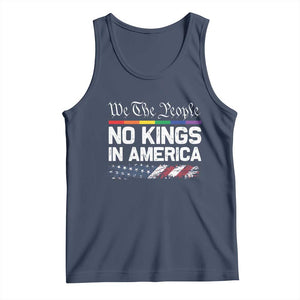 No Kings In America We The People Tank Top LGBTQ Pride American Flag Political TS11 Navy Print Your Wear