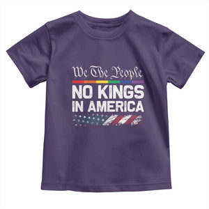 No Kings In America We The People Toddler T Shirt LGBTQ Pride American Flag Political TS11 Purple Print Your Wear