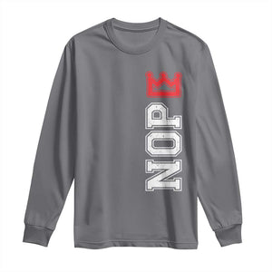 No Kings Long Sleeve Shirt In America Protest TS10 Charcoal Print Your Wear
