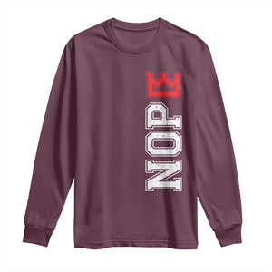 No Kings Long Sleeve Shirt In America Protest TS10 Maroon Print Your Wear