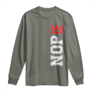 No Kings Long Sleeve Shirt In America Protest TS10 Military Green Print Your Wear