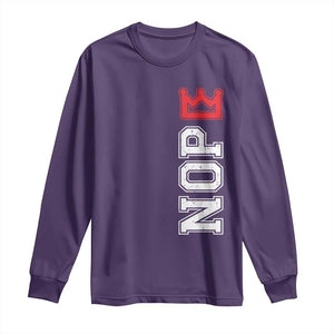 No Kings Long Sleeve Shirt In America Protest TS10 Purple Print Your Wear