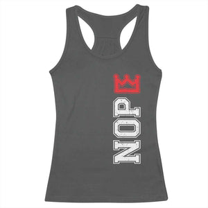 No Kings Racerback Tank Top In America Protest TS10 Dark Heather Print Your Wear