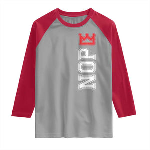 No Kings Raglan Shirt In America Protest TS10 Sport Gray Red Print Your Wear