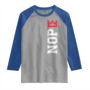 No Kings Raglan Shirt In America Protest TS10 Sport Gray Royal Print Your Wear