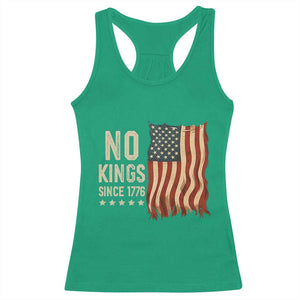 No Kings Since 1776 Racerback Tank Top Patriotic 4th Of July Distressed American Flag TS02 Irish Green Print Your Wear