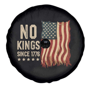 No Kings Since 1776 Spare Tire Cover Patriotic 4th Of July Distressed American Flag TS02 Print Your Wear